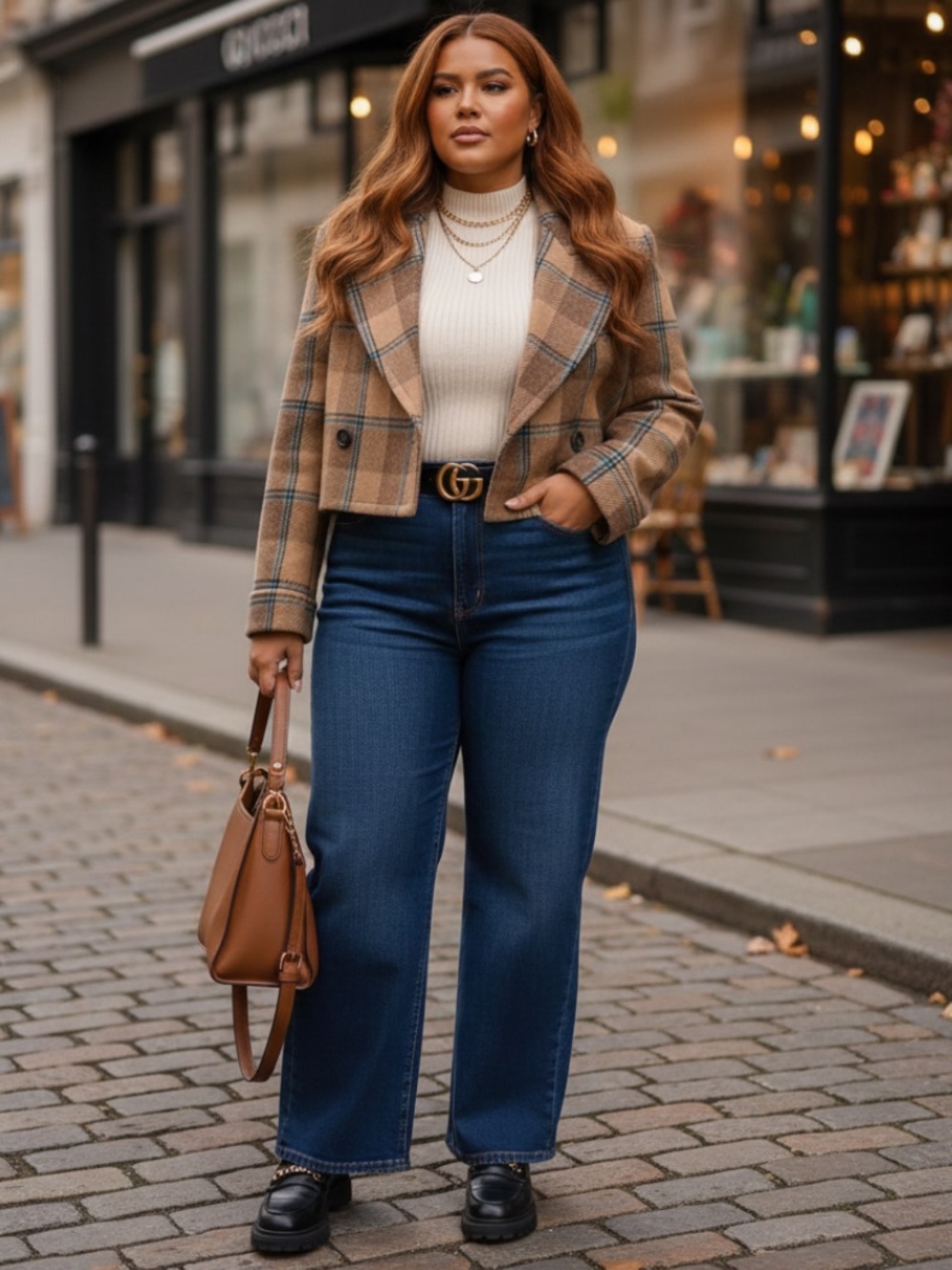 GUCCI Macro Check Wool Cropped Jacket Blazer IT 42 (Unisex)⁠
